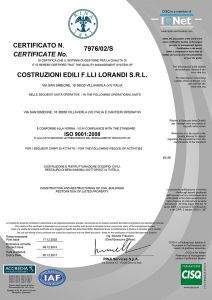 Certificazione RINA 2014